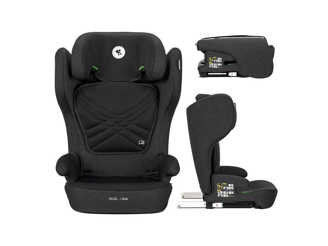 Silla de coche plegable Lorelli Rigel negra, talla I, con sistema Isofix (100 x 150 cm)