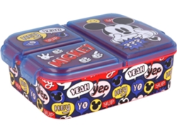 Lonchera MICKEY MOUSE (Azul - Plástico - 5 x 16 x 12 cm)
