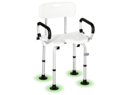 Silla Ducha Respaldo Brazos Plegables Asiento U Ventosas Mayores