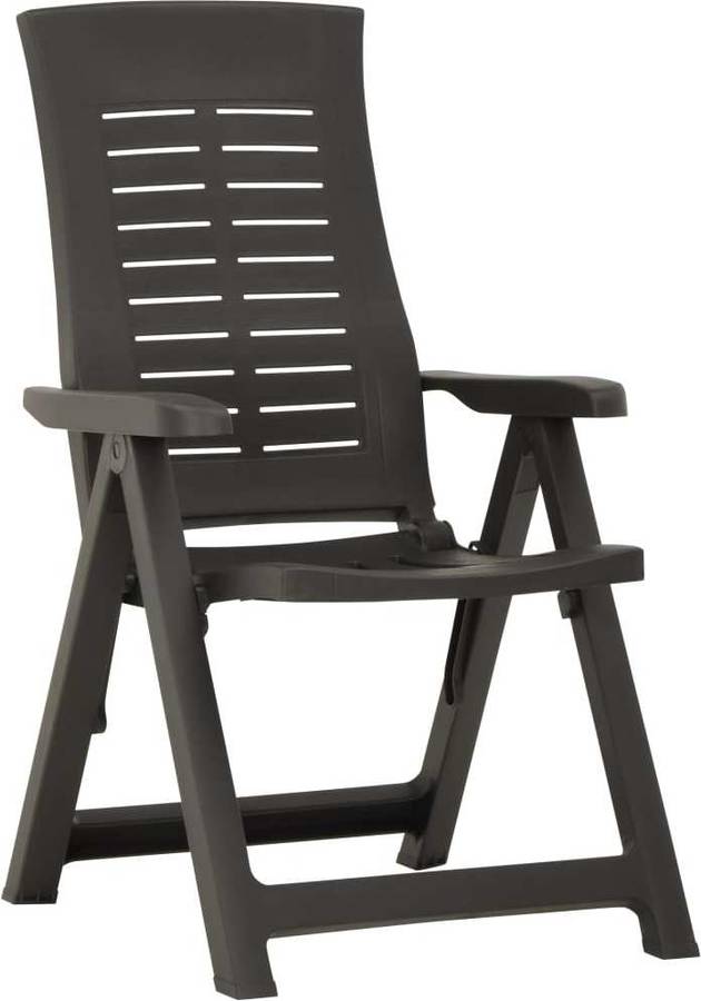 Conjunto 2 Sillas de Jardín VIDAXL Reclinable 315831 (59x67x106 cm - Plástico)