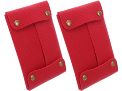 Juego de 2 dispensadores de pañuelos para coche, dispensador de pañuelos y toallas de papel, rojo.