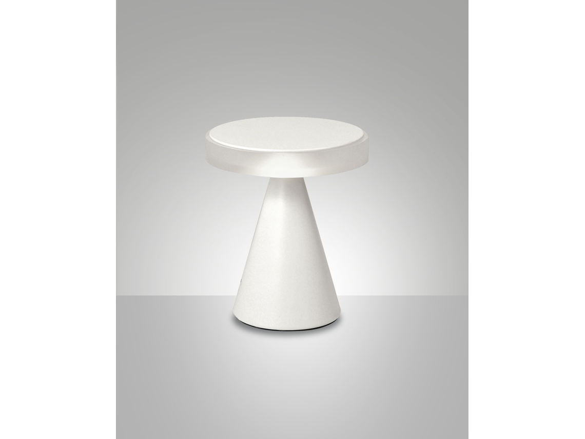 Lámpara de mesa LED FABAS LUCE Neutral 8w 750lm 3000k, Estructura de metal y metacrilato con luz ajustable mediante tacto, Color blanco FABAS LUCE