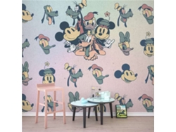 Foto Mural No Tejido 280 X 300 Cm Disney Mickey Fab5 Papel De Pared Digital Minnie Goofy Donald Plutón 6 Tiras De Ancho 50 Cm Komar