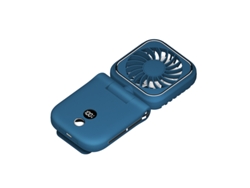 Ventilador De Mano Eifson Portátil Con Clip Pantalla Led 3 Velocidadesazul
