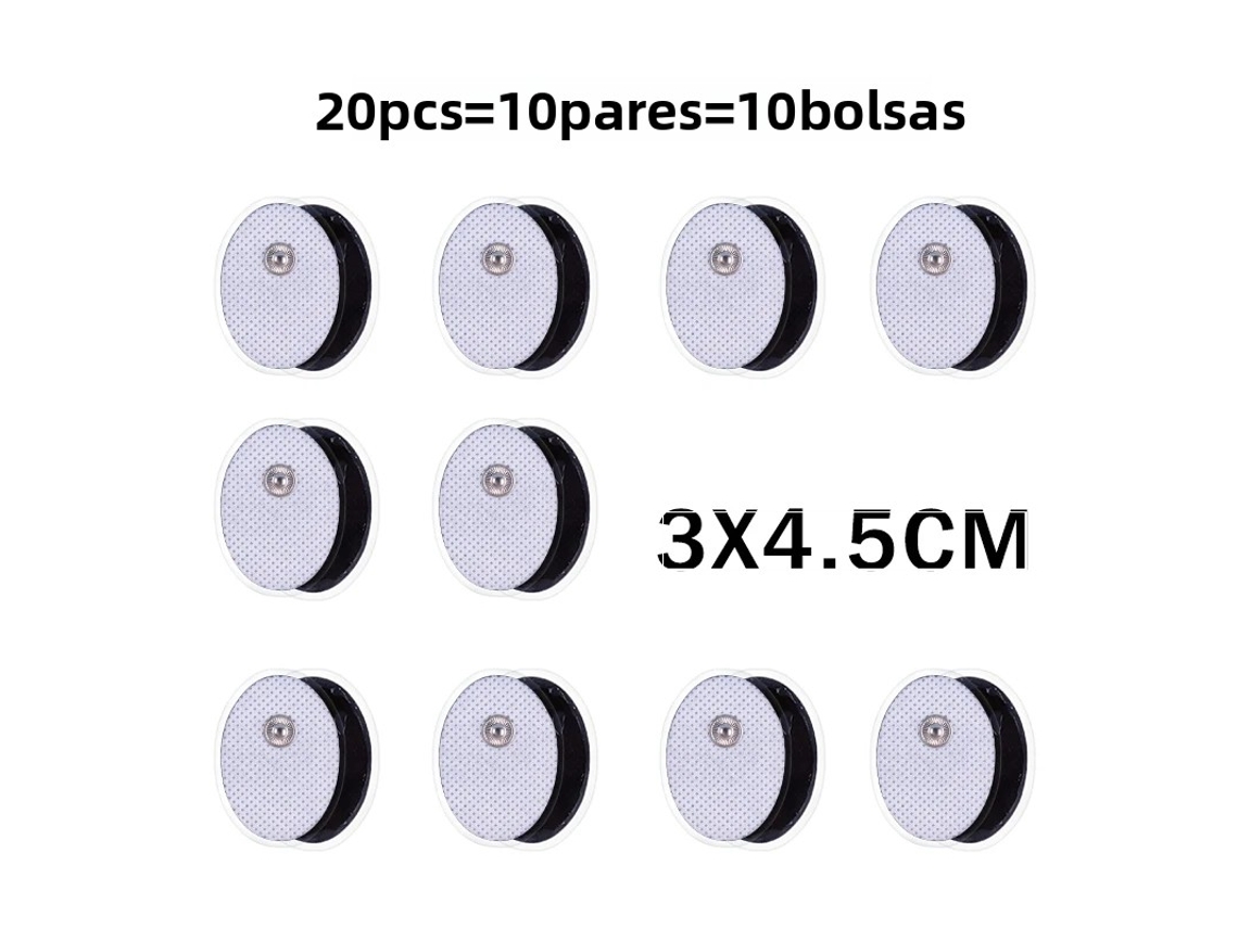 (20 Piezas, 3 X 4,5 Cm) Parches De Gel De Repuesto Autoadhesivos Para Terapia De Masaje De Pulso Tens