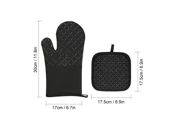 Guantes y protectores resistentes al calor para ollas (4 unidades)