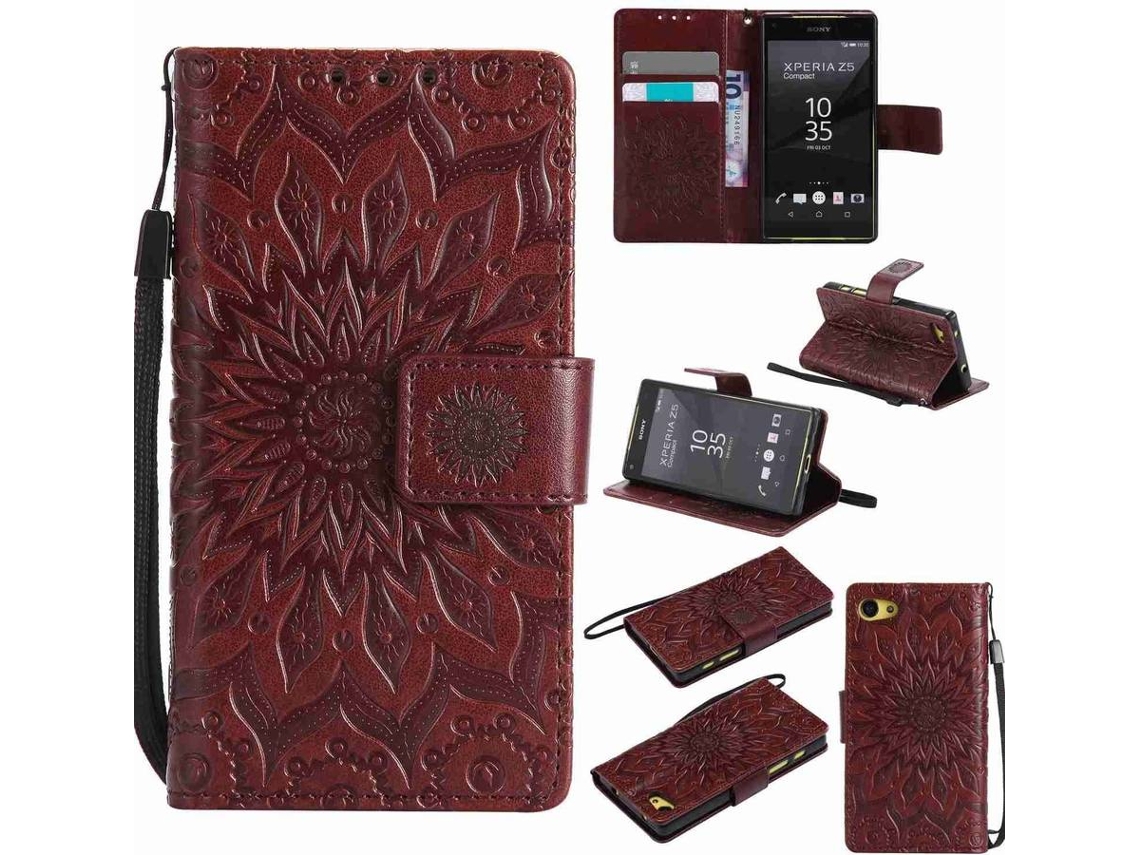 Funda Sony Xperia Z5 Compact 4.6 HONGWE. Marrón