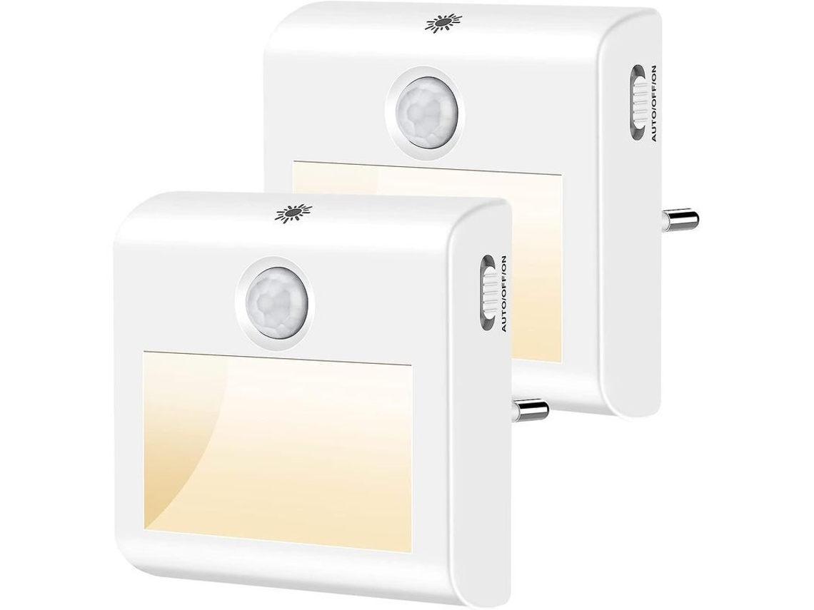 Luz Nocturna 2 Unidades Con Regulador De Intensidad Continuo, Led Para Niños, Segura Y Económica.