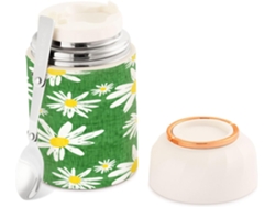 Tarro Para Alimentos Daisy De Acero Inoxidable Con Doble Pared Aislante 500 Ml Cuchara Grado Alimenticio ...