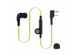 Auriculares Con Micrófono Ptt Para Radio Walkie-talkie, 2 Pines, Cable Plano, Color Verde.