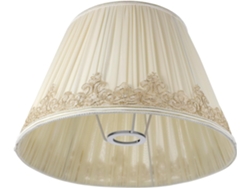 Lámpara De Mesa De Tela Beige Para Dormitorio