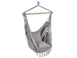 Silla colgante BELIANI Bonea de Algodón Gris 95x55x125