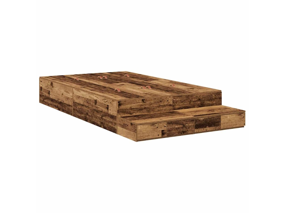 Maison Exclusive - Cama Con Almacenamiento Con Cajón Madera Vieja 120 Cm