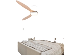 Ventilador de techo con luz LED, control remoto, diseño moderno, negro, naranja, 52 pulgadas OEM