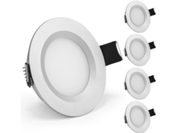 Lámpara De Techo Led Empotrable (12 V) — Orificio De Instalación: 58–65 Mm — 3 W, 6000 K, Ip65 — Blanco Frío — Kit De 4 Unidades