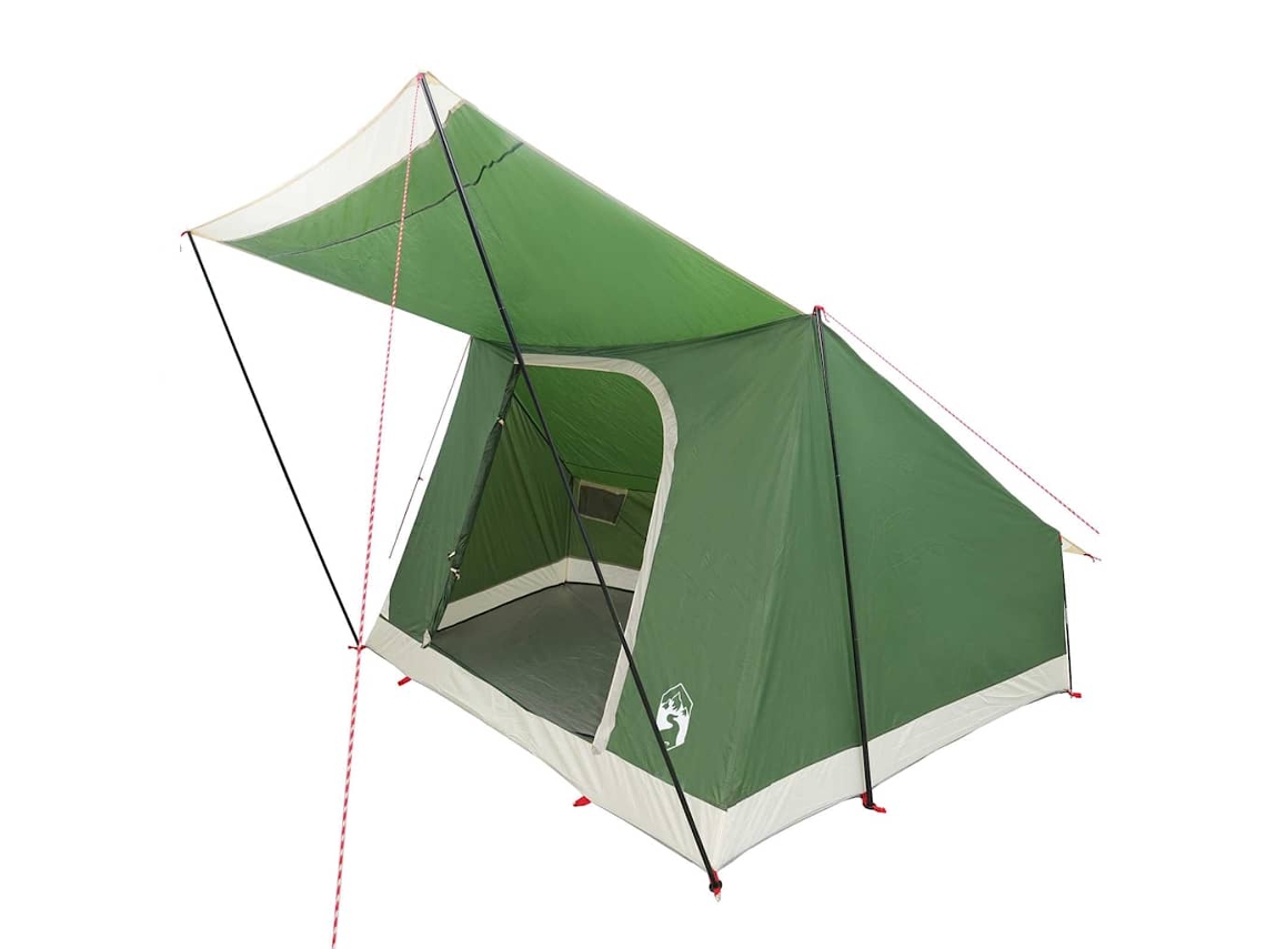 Tienda de campaña con techo verde, 223 x 163 x 130 cm, tafetán.