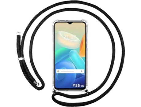 Carcasa para Vivo Y55 5G TUMUNDOSMARTPHONE Colgante Negro