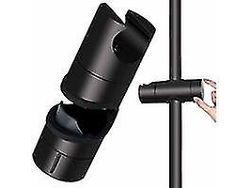 Soporte de ducha universal negro para cabezal de ducha de 18 a 25 mm, ABS sólido, versión reforzada y mejorada, negro mate Jortmrd