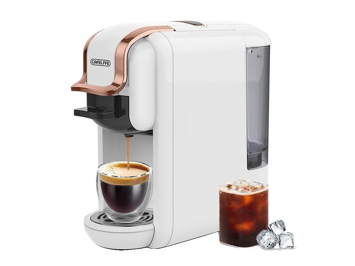 Cafetera, presión de bomba de 19 bares, capacidad para 2 tazas, depósito de agua de 0,6 l, color blanco, UE