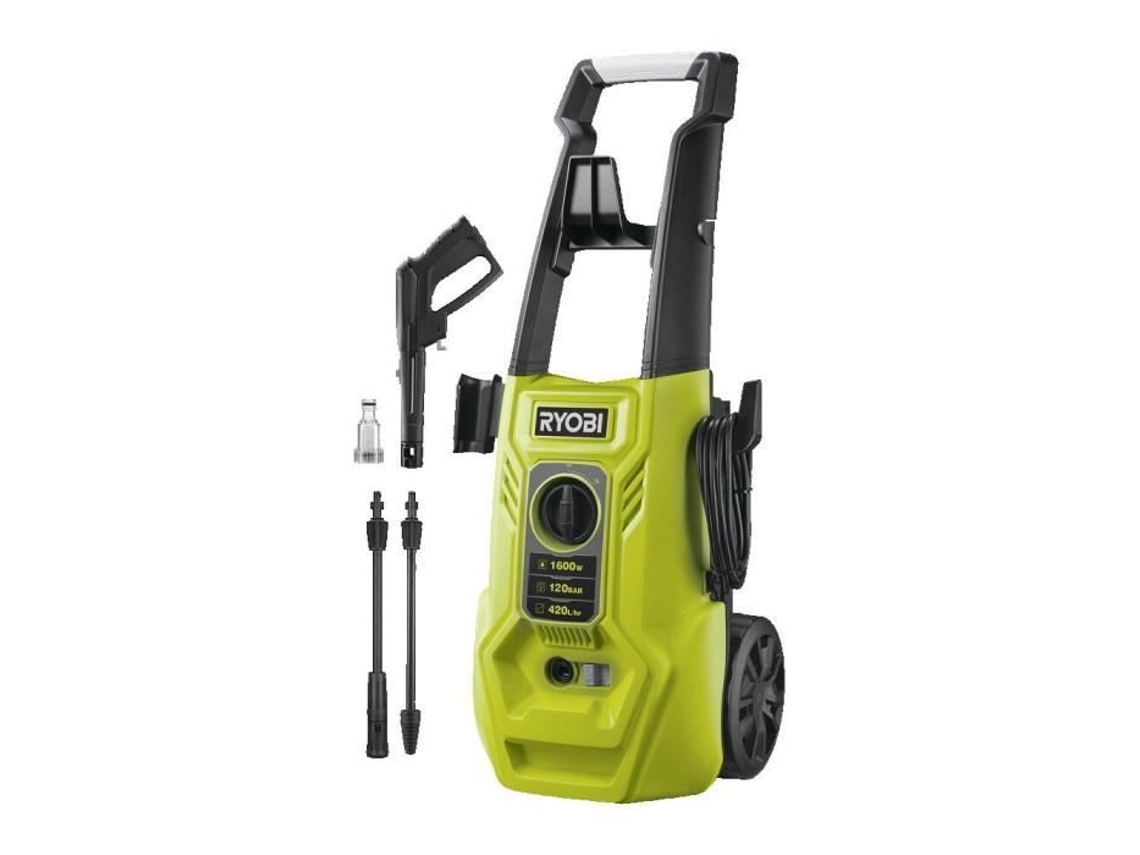 Limpador de alta pressão 1600 W 120 barras - 420 L - Flexível 5 m - Tanque de detergente 0,9 L Integrado - Vario Lance - Turbo Lance