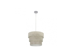 Lámpara colgante Triple Smile 1xe27 Cromo/Gris Cemento Regx40x40 Cm Fabrilamp