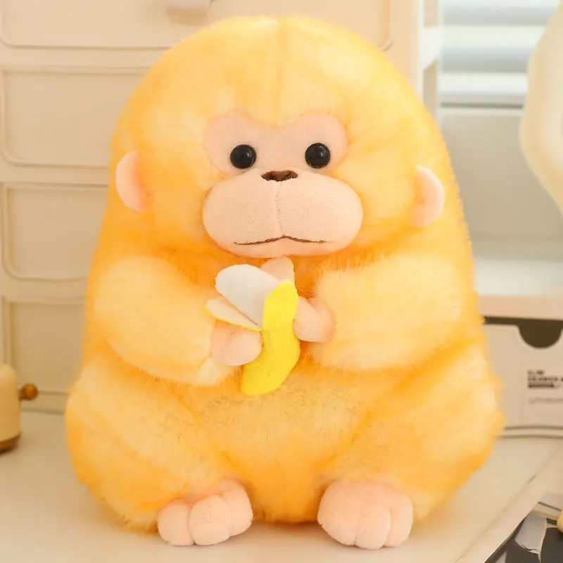(amarillo, 30 Cm) Súper Lindo Peluche De Mono Dorado, Mono Sosteniendo Un Plátano, Adorable Peluche.