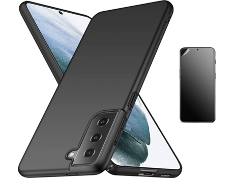 Kit Carcasa Y Protector Samsung S21 Plus Ultimatte Turtleshell Negro