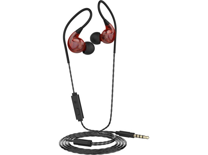 Auriculares con Cable DEFUNC M1S V2 (In Ear - Micrófono - Rojo)