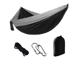 Hamaca sencilla Eifson con cuerda, 270 x 140 cm (gris plateado)