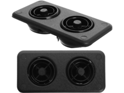 Deflector De Aire Acondicionado Para Ventilación Lateral De Techo, 2 Piezas, Color Negro, Intemperie, Compatible