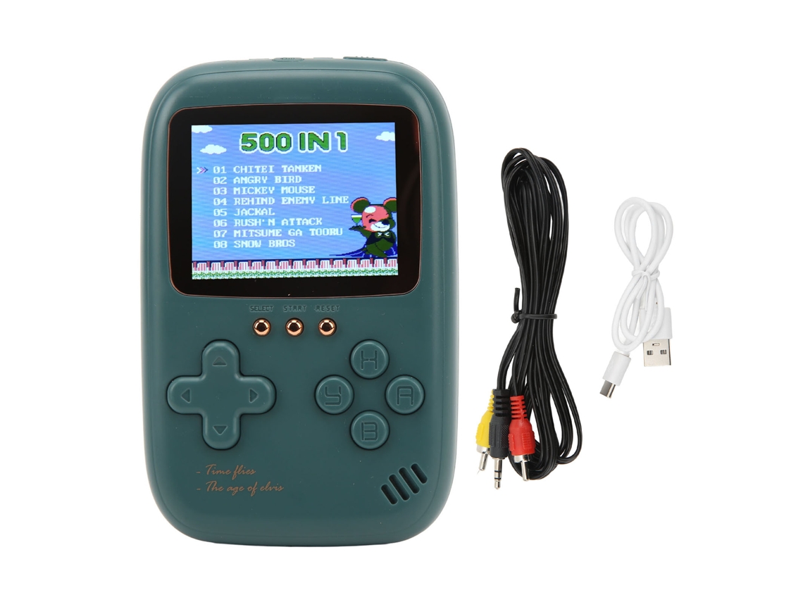 Ats-consola De Juegos Portátil Recargable Retro Mini Ligera 10000mah 1000 Juegos Reproductor De Videojuegos Verde