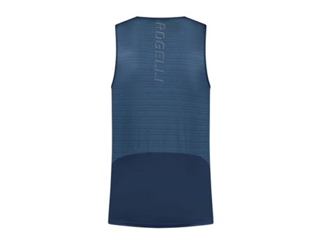 Camiseta sin Mangas de Hombre para Running ROGELLI Core Poliéster Azul (S)