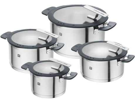 Batería Cocina ZWILLING (Plateado, Negro - Acero Inoxidable - 4-pzs)