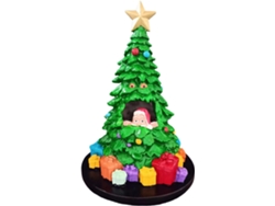 Árbol De Navidad Nostálgico | Adornos Luminosos De Papá Noel Para La Mesa Del Comedor