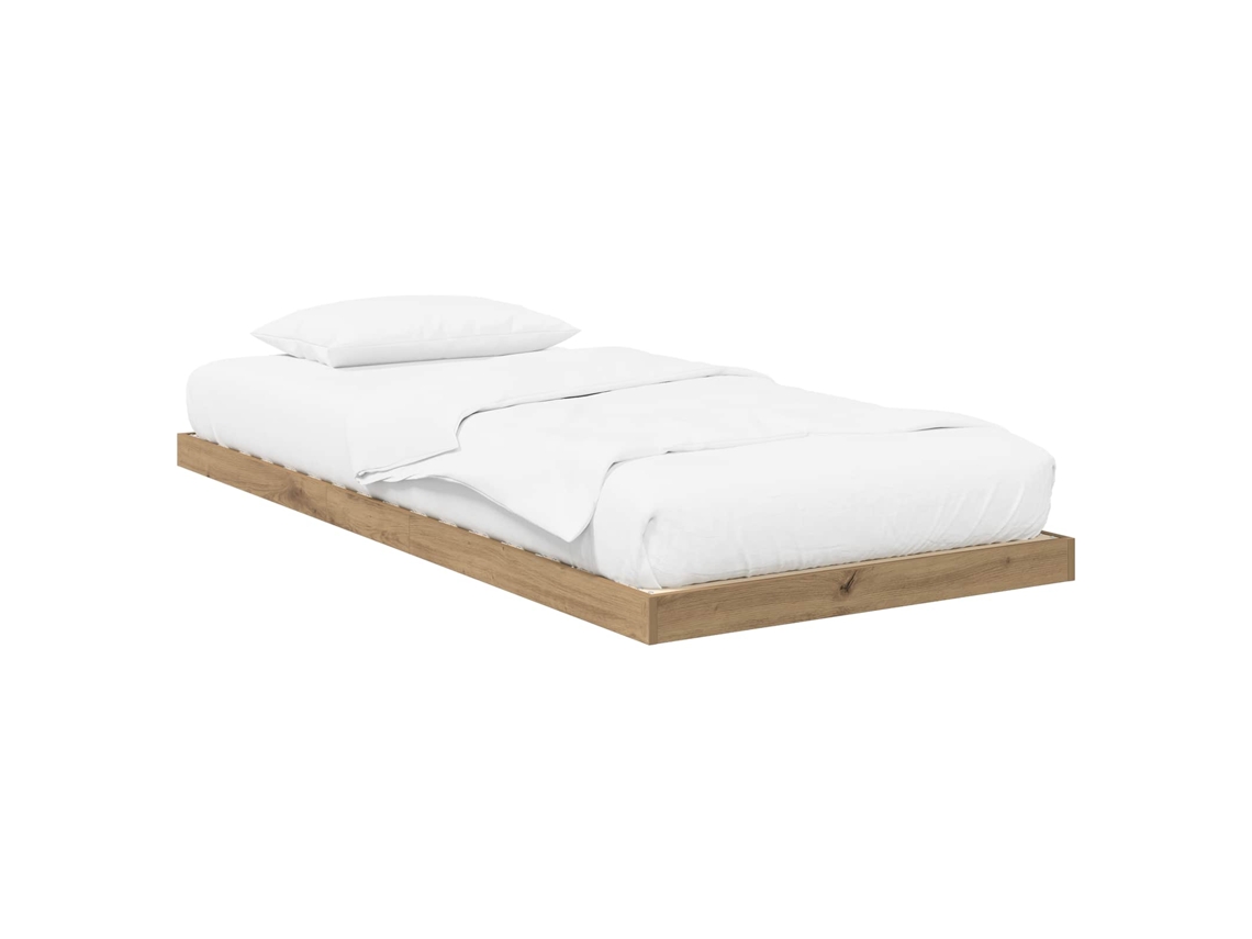 Maison Exclusive - Estructura De Cama De Suelo Roble Artesanal 90 X 190 Cm