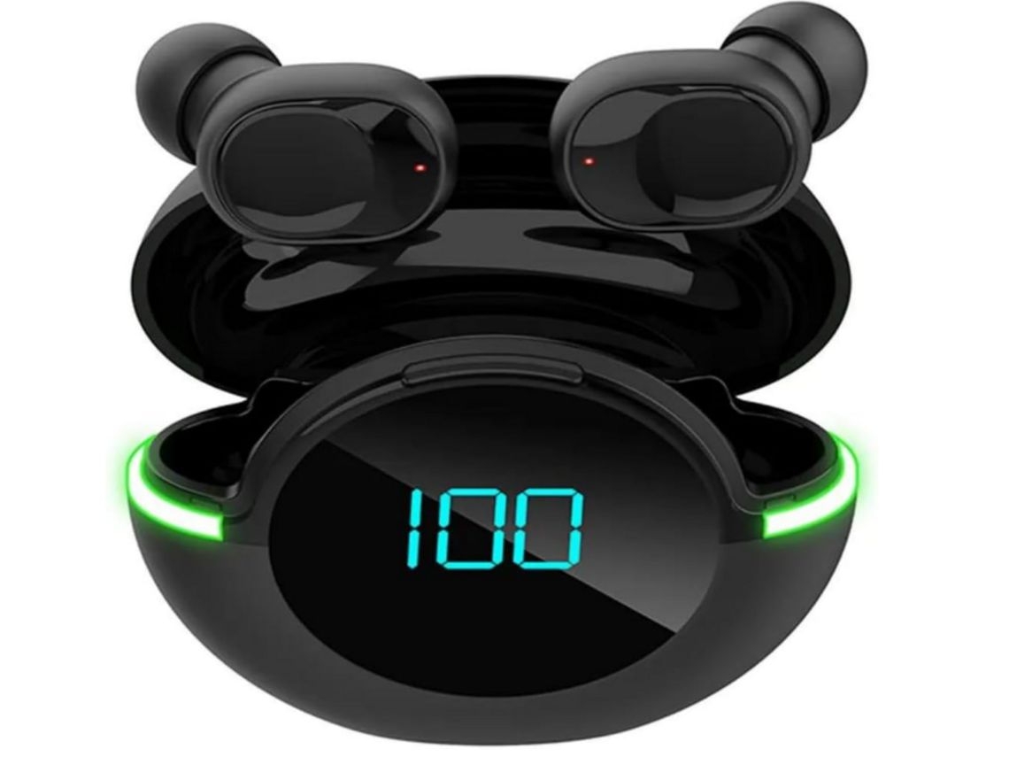 YEMAESRE Auriculares Bluetooth Sin Controles Intra Táctiles Impermeables Negros
