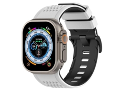 Correa de silicona FWINL para Apple Watch 46/49/45/44 mm, transpirable y con diseño de cuadros
