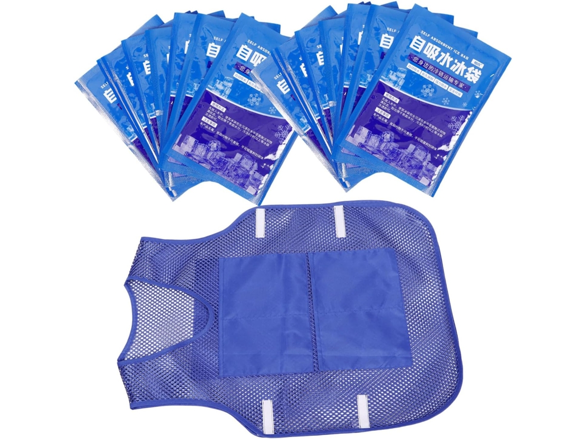 Chaleco Refrigerante Con Bolsas De Hielo Para Uso En Exteriores: Ligero Y Portátil.