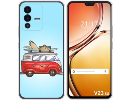 Carcasa para Vivo V23 5G TUMUNDOSMARTPHONE Dibujos Furgoneta Multicolor