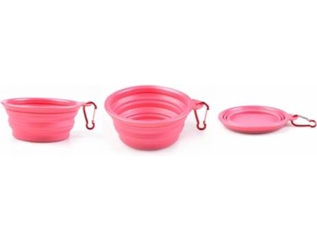 Bebedero Portátil para Perros y Gatos WJS (Rosa)
