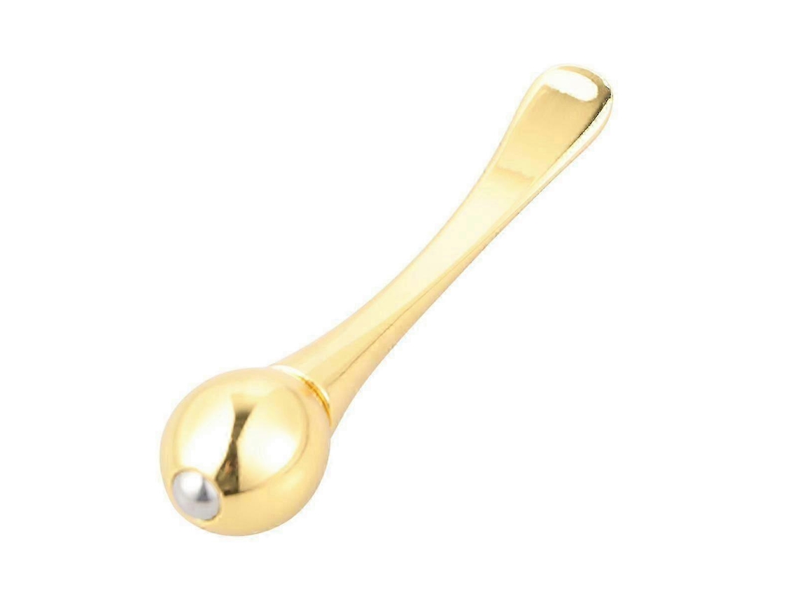 Bastones de masaje metálicos para ojos y rostro, con crema dorada para ojos. Herramienta de masaje para el cuidado de la piel.