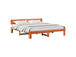 Maison Exclusive - Estructura De Cama Con Cabecera Marrón Cera 180 X 200 Cm