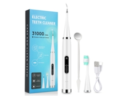 Irrigador bucal Raspador eléctrico 5 velocidades Eliminación de sarro Dispositivo de belleza-Blanco 1 cabezal de cepillo de dientes DIGITALLAB