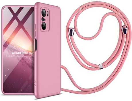 Funda Xiaomi Poco F3 Slim Armor 360º con Collar Rosa
