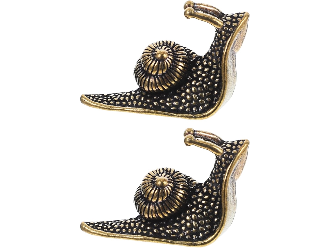 Accesorios Escritorio Multifuncionales Decorativos Latón Forma Caracol 2 Piezas Estancia Elegante Segura Estar