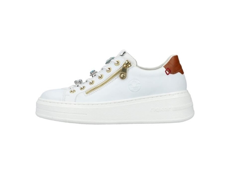 Zapatillas de Mujer RIEKER Piel Blanco (36)