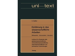 Libro Einfuhrung In Das Wissenschaftliche Arbeiten De Helmut Seiffert (alemán)