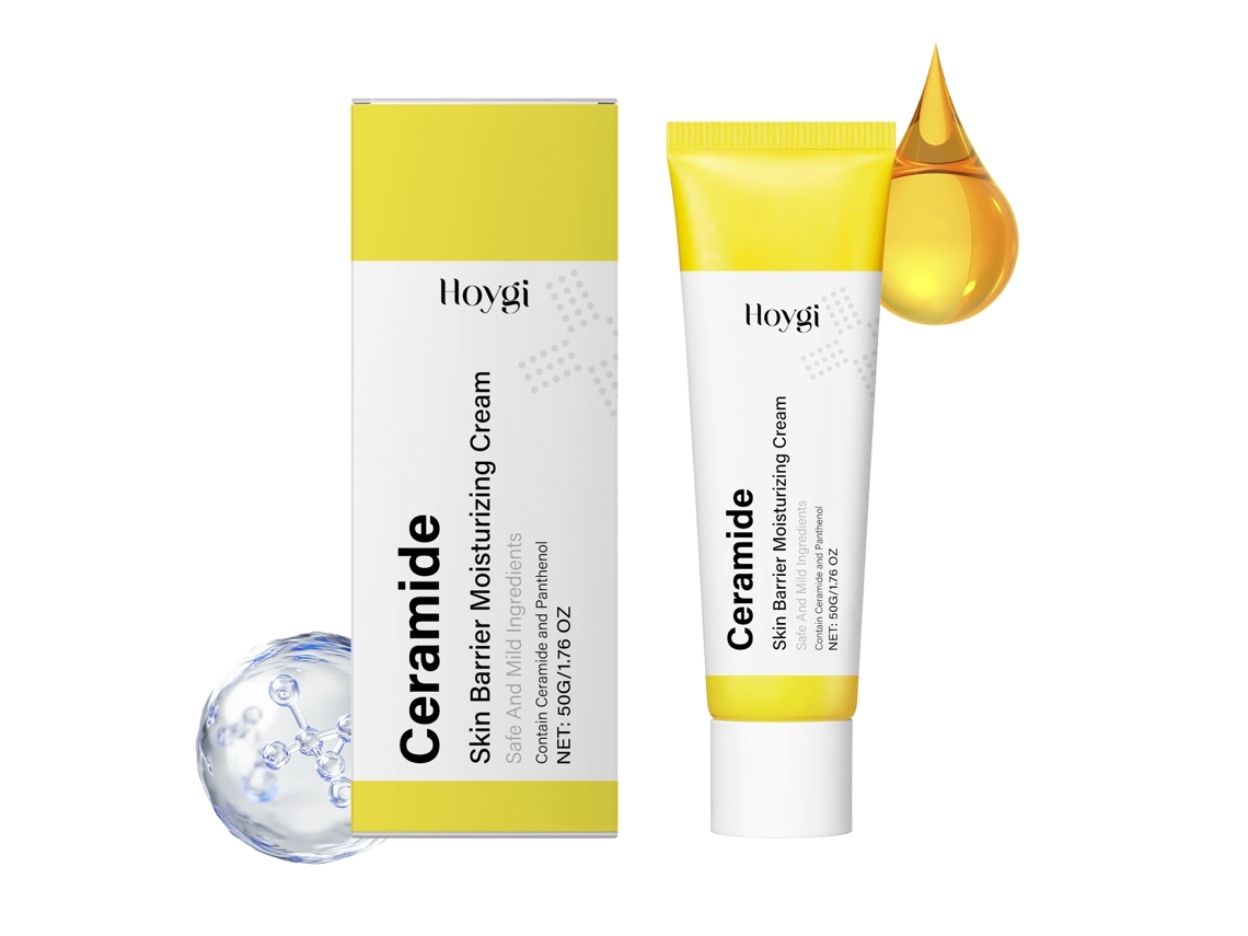 Crema hidratante con ceramidas para piel seca y sensible.