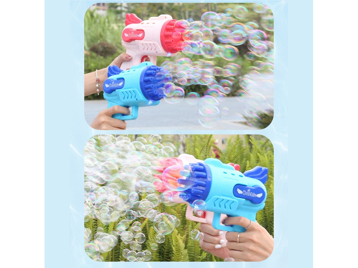 Máquina De Burbujas Eléctrica Portátil Con 12 Agujeros - Juguete Para Niños Y Niñas - Regalo