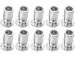 Rebe-foco Empotrado Mini Led 1w Con Driver 100-265v Ac 10pcs Clase Energética A+ Plata Luz Cálida